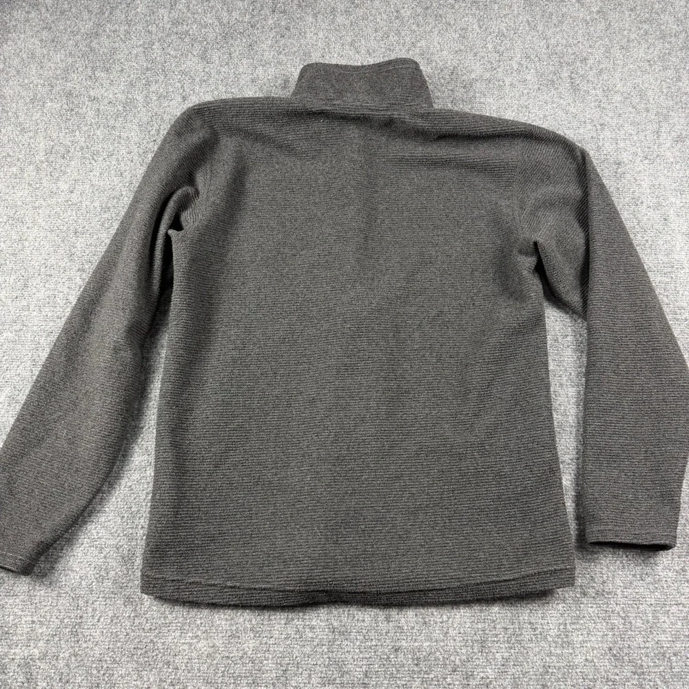 Simms Fleece Pullover Mens Medium Gray Quarter Zip Fishing Grid Tech Jacket